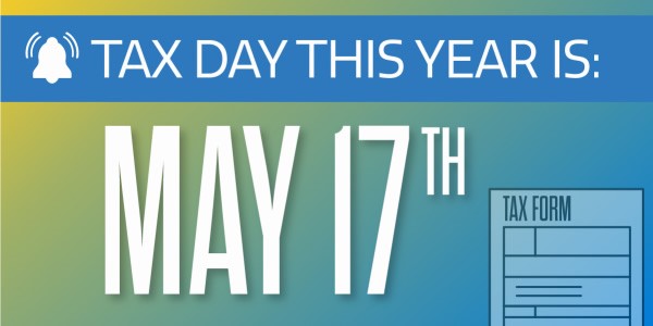 Tax Day This Year Is: May 17th
